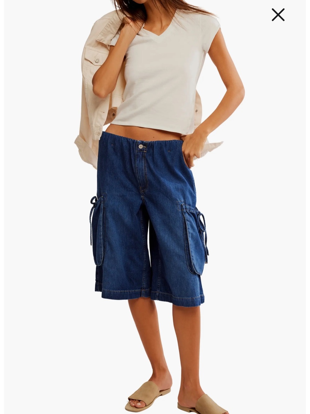 Free people Marty Crop Cargo Jeans